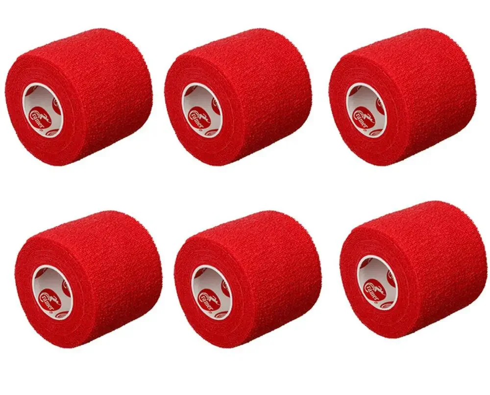 Cramer EcoFlex Stretch Tape Case Red Sport Athletic Bandage Elastic 6 Rolls Red